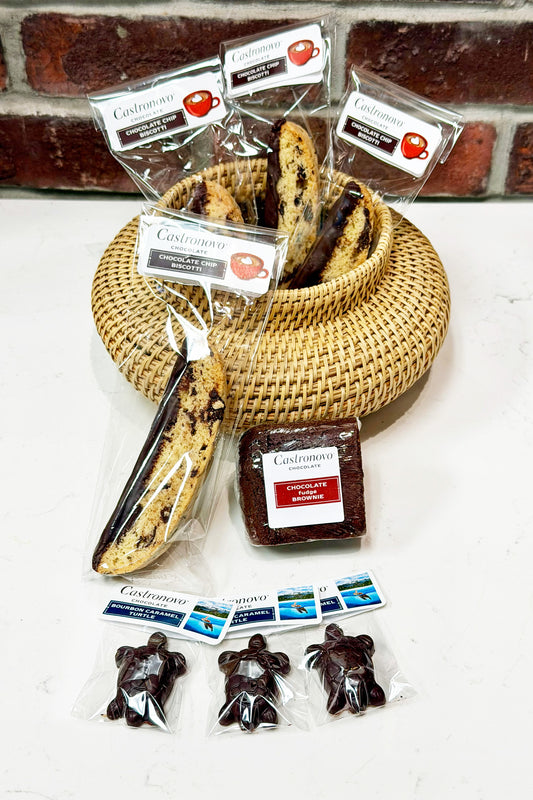 Biscotti, Brownie & Caramel Basket