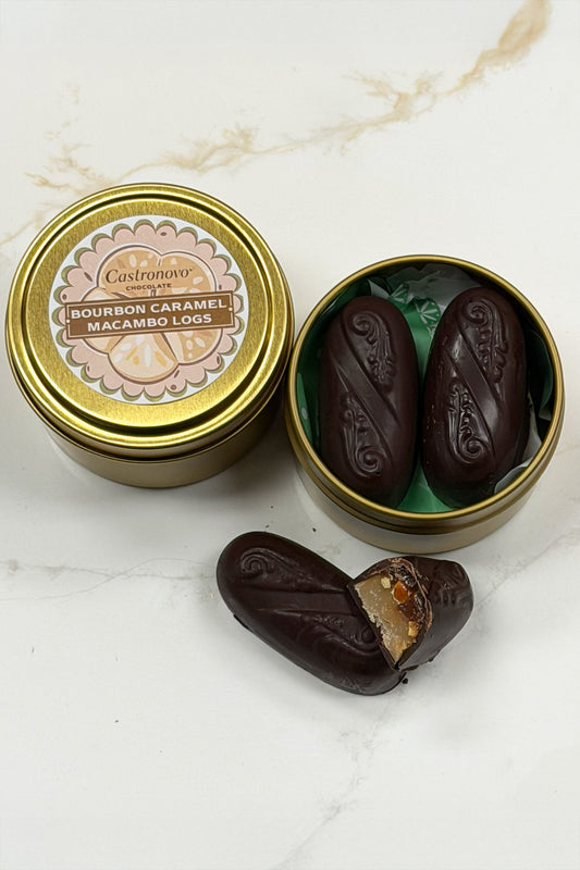 Bourbon Caramel & Macambo Ganache Logs (4 pieces)
