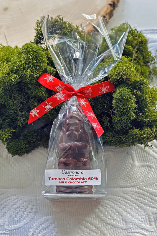 Solid Dark or Milk Chocolate Father Christmas