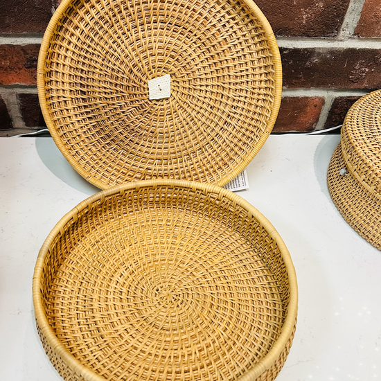 Photo of hand-woven basket opened 