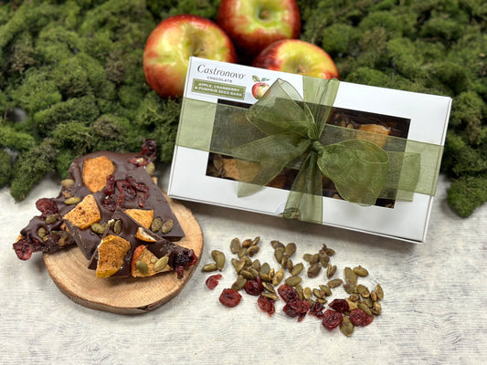 Apple, Cranberry, & Pumpkin Seed Bark