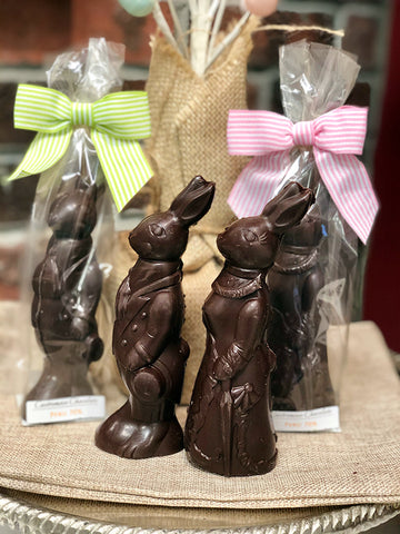 Lady or Gentleman Easter Bunny - Solid Dark or Milk Chocolate