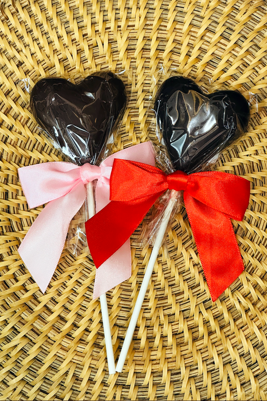 Solid Chocolate Heart Lollipop